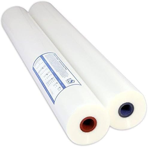 USI Premium Thermal Low-Temp EVA Roll Laminating Film, 1 Inch Core, 1.3 Mil, 18 Inches x 500 Feet, Clear, Gloss Finish, 2-Pack