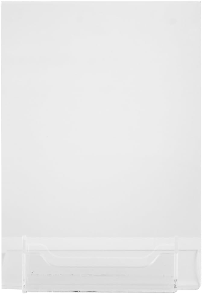 Dazzling Displays Clear Acrylic Slanted Sign Holder 8.5 x 11 Slanted Picture Frame - Premium Acrylic Sign Holder for Office, Retail, Tradeshow 6-Pack