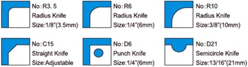 RCC-110 6-in-1 Heavy-Duty Corner Cutter Rounder, 10mm or 3/8" thick stack (about 110 sheets) of 20lb paper maximum cutting capacity, With chip tray & tool/dies storage tray