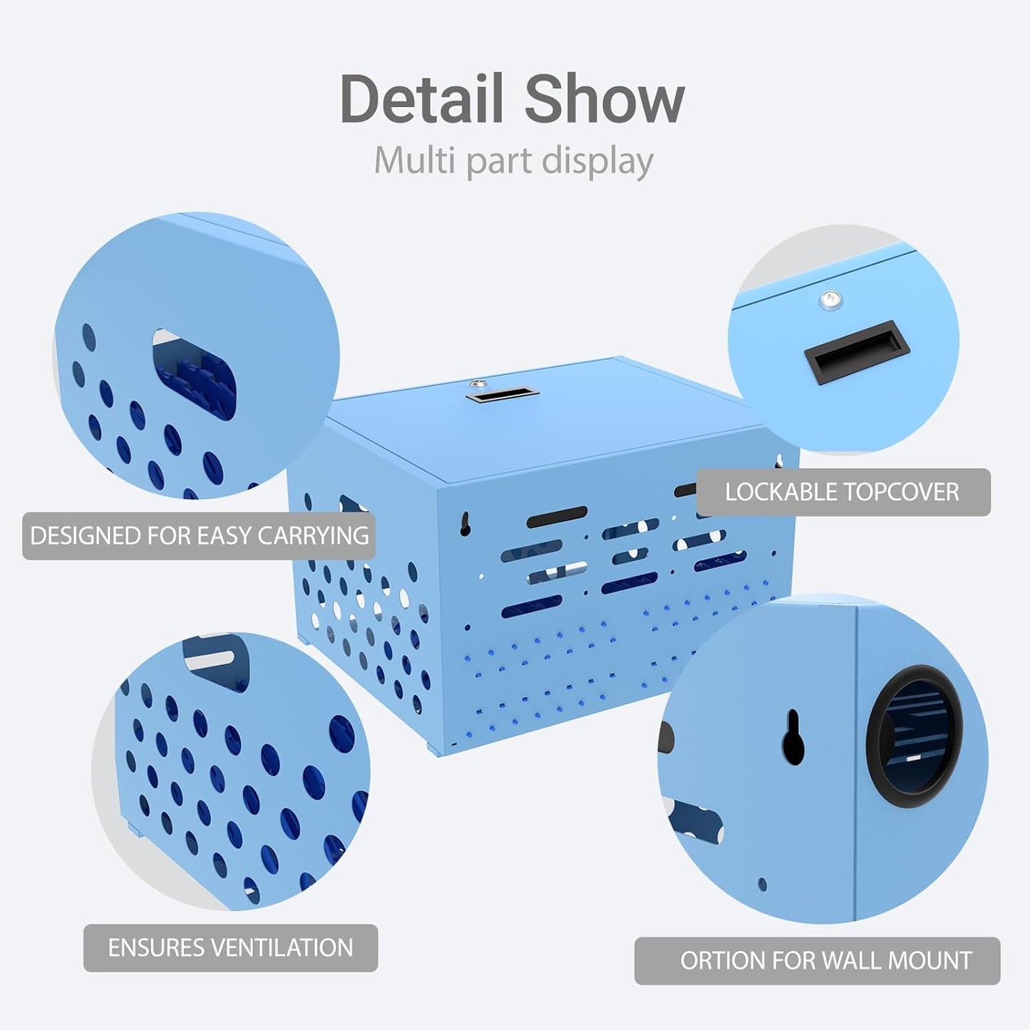 16-Device Charging Station for Laptops & Tablets, Wall-Mount Metal Charging Cabinet for Chromebooks, iPads – Lockable Charging Cart with Cable Management & Power Organization for Schools & Offices