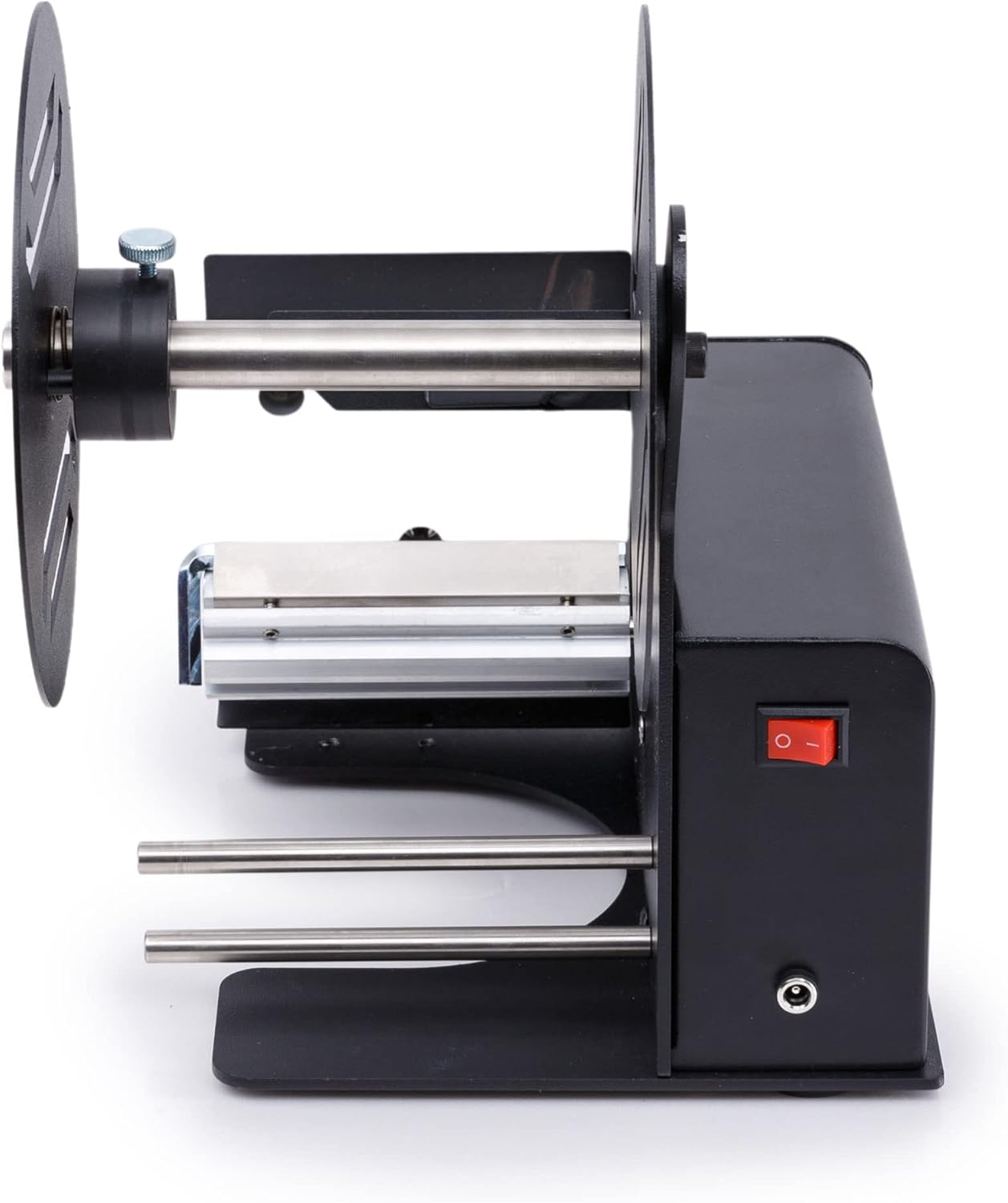 U.S. Solid Automatic Label Dispenser with Fibre Optic Sensor for Transparent and Opaque Labels - Label Width 0.4-4.3 in, Automatic Counting 0-999999 & 9 Level Speed