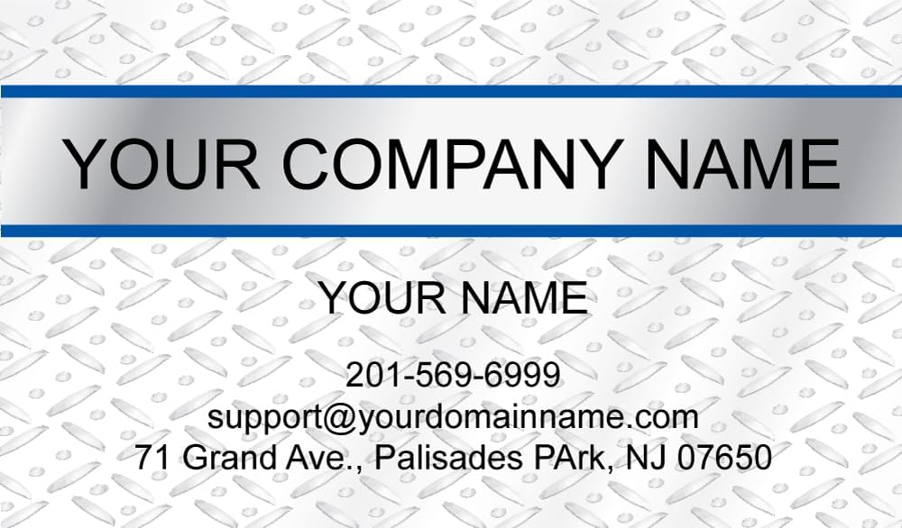 IMPACTONLINEPRINTING, Business Cards 100pcs - Thick Smooth16Pt Paper(350gsm), Metal-Grey