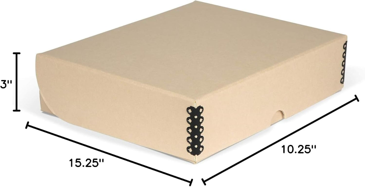 Gaylord Archival Tan Clamshell Preservation Box - 10 1/4W x 15 1/4L x 3" H