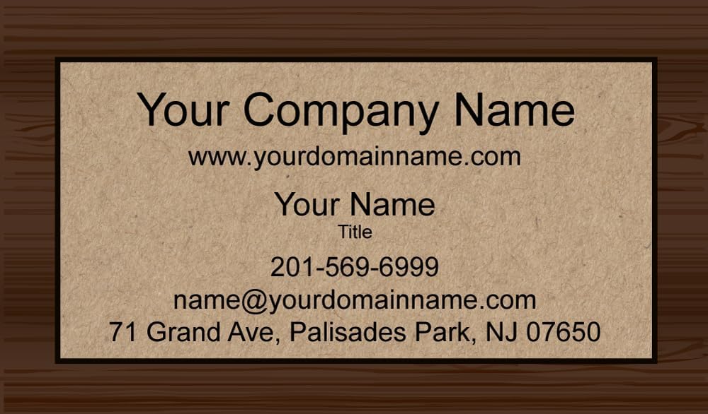 IMPACTONLINEPRINTING, Business Cards 100pcs - Thick Smooth16Pt Paper(350gsm), woodframe