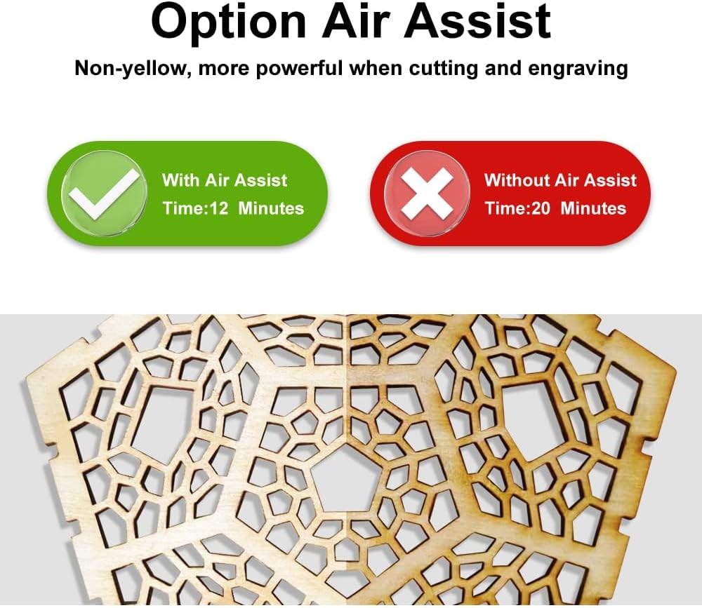 Longer RAY5 20000mW Laser Engraver Bundle with Air Assist Kit & Y-Axis Extension Kit, 15.7"x33.5" Engraving Area, DIY Cutting Tool for Metal, Acrylic, Wood, Glass, Leather - High Precision, Class IV