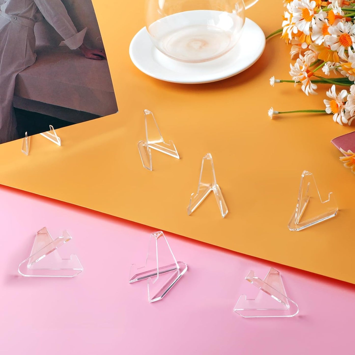 Card Display Stand, 30 Pack Clear Card Stands, Arcylic Card Display, Mini Card Stands for Sports Cards, Sports Card Holder, Graded Card Display (1.4 Inch)