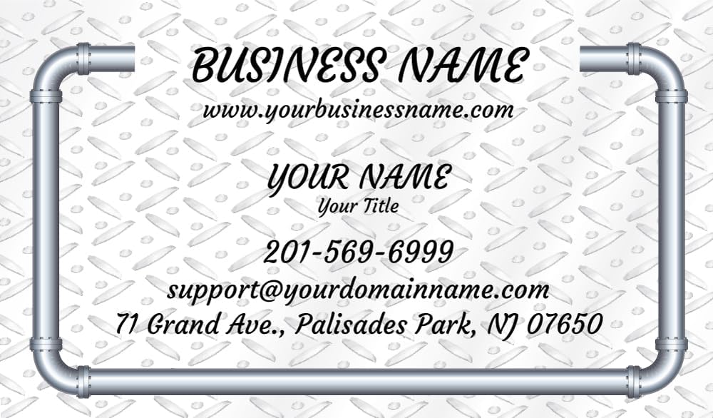 IMPACTONLINEPRINTING, Business Cards 100pcs - Thick Smooth16Pt Paper(350gsm), Plumbing