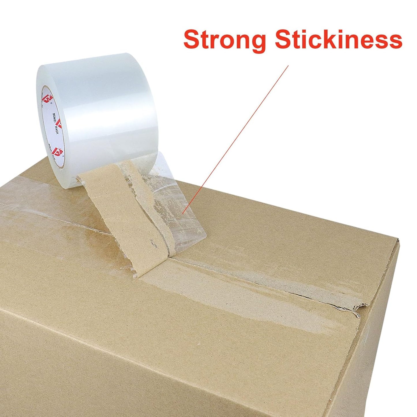 BOMEI PACK 3 inch Wide Clear Packing Tape, 3 inch x 110 Yards (330ft), Industrial Grade 3'' Heavy Duty Shipping Tape Refills for Box Office Moving, Packaging and Mailing