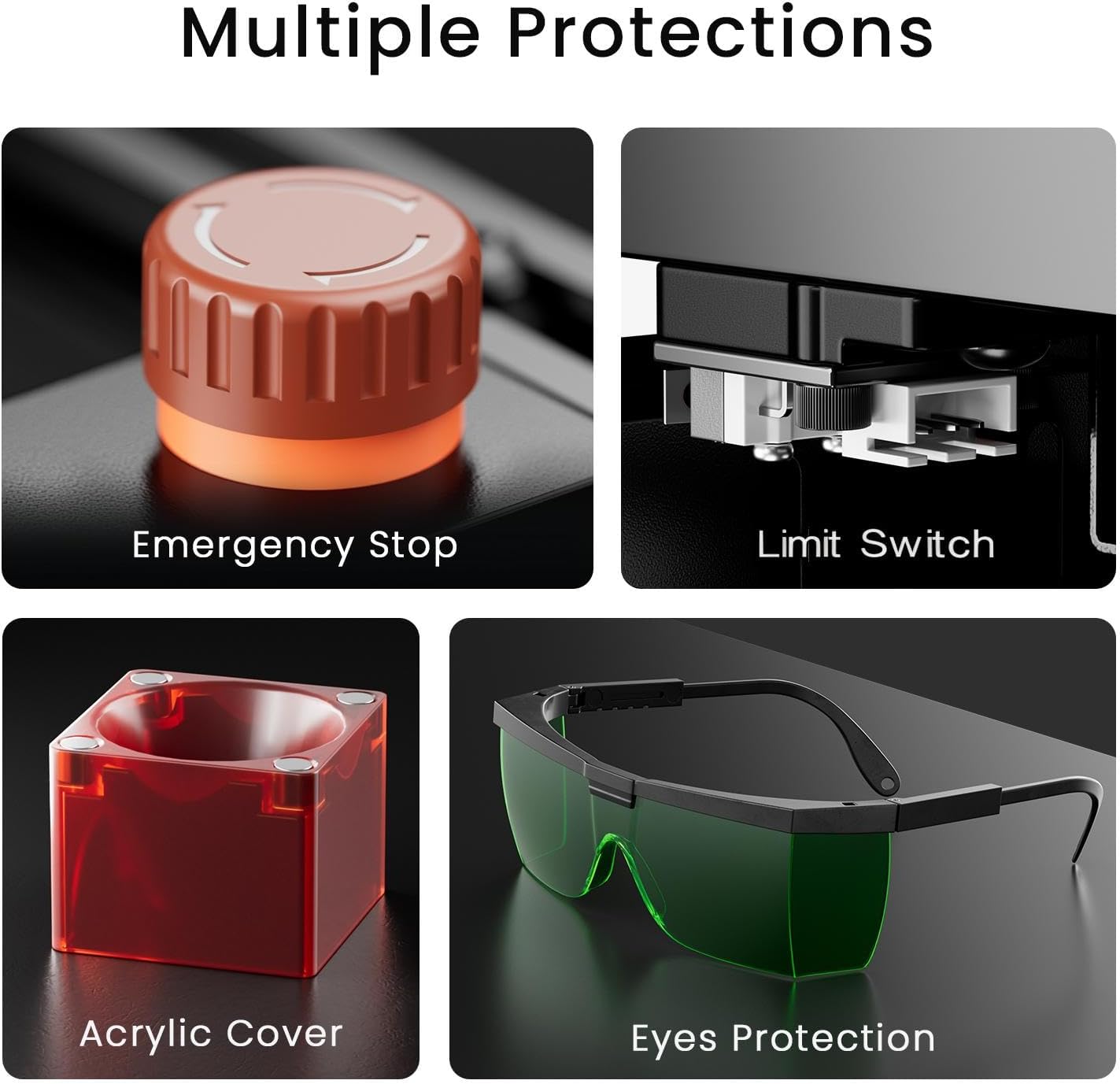 LONGER Ray5 mini Laser Engraver, 12000mm/min High-Speed Cutter for Wood, Metal, Acrylic, Leather, DIY CNC, 140x130mm Engraving Area, WiFi, Emergency Stop Safety (2.5W)