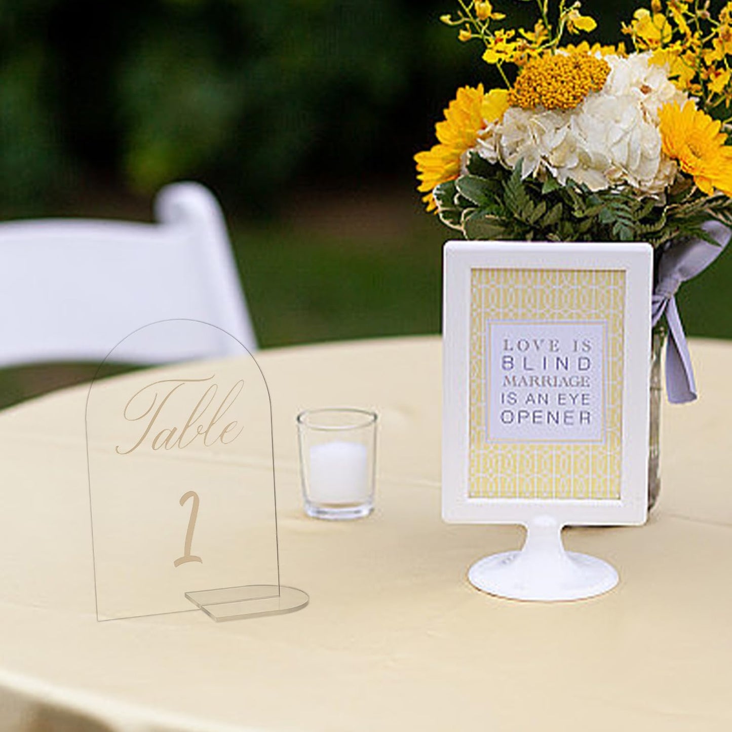 30 PCS Gold Table Numbers Holders 1-30 Clear Acrylic Table Numbers Holders Prominently Display for Wedding Reception Event Party Restaurant Centerpieces Decor 4 x 6 Inch