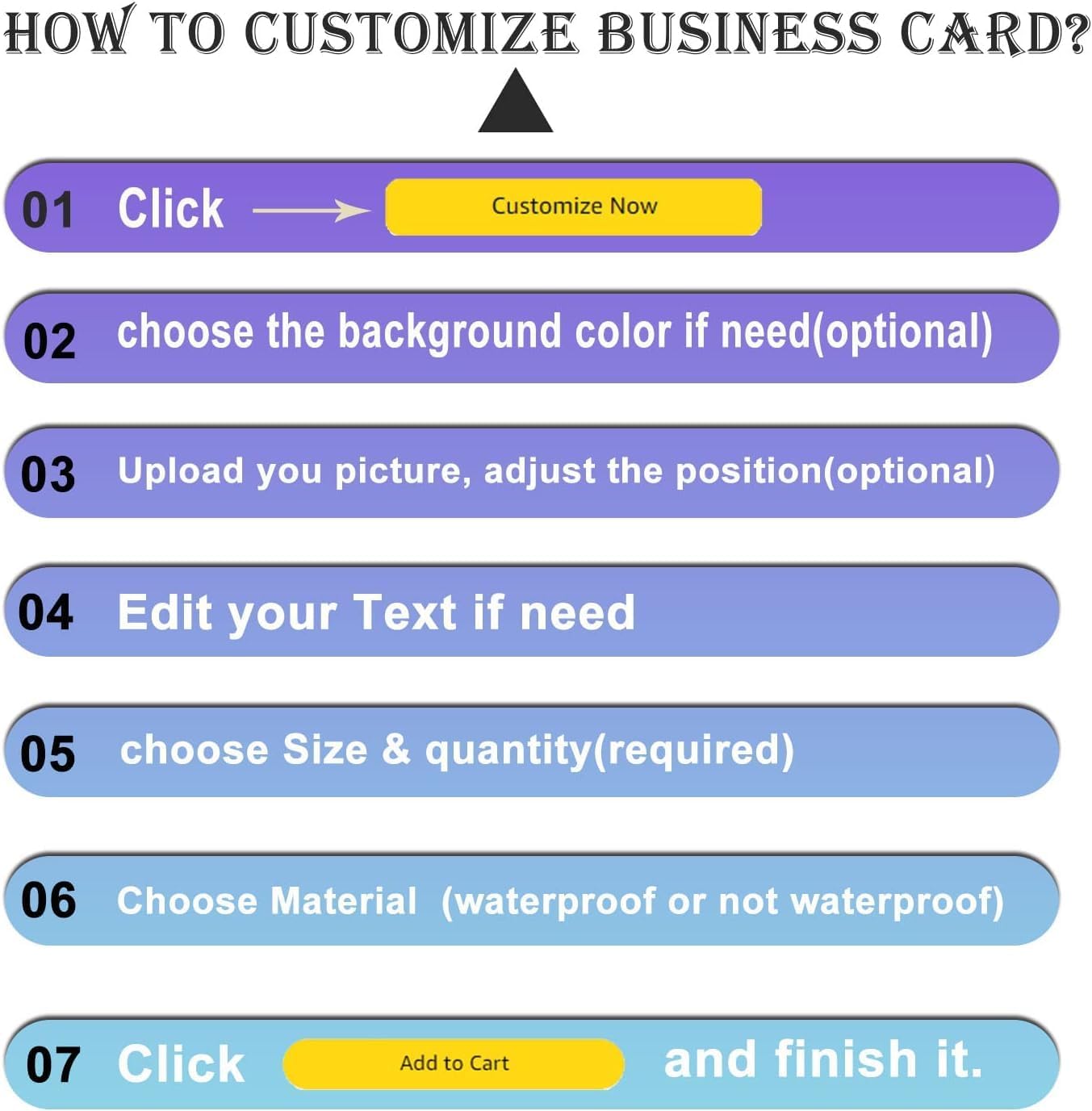 100pcs custom business cards thank you cards with logo picture 300gsm coated paper laminate two-sided printed (style 6)