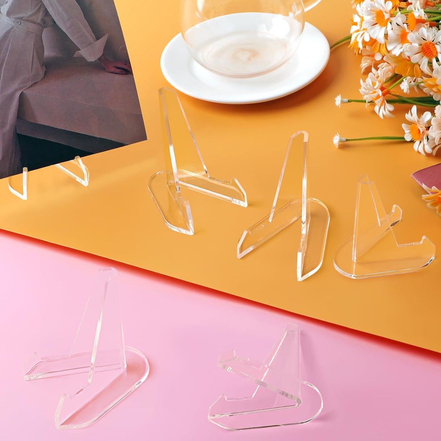 Card Display Stand, 30 Pack Clear Card Stands, Arcylic Card Display, Mini Card Stands for Sports Cards, Sports Card Holder, Graded Card Display (2.7 Inch)