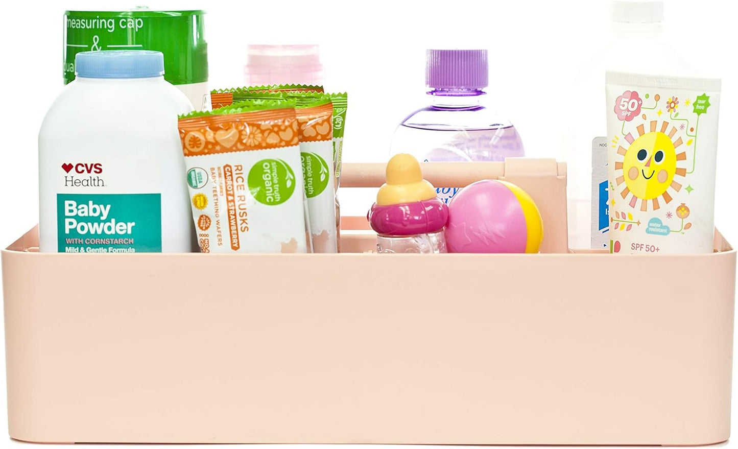 -Large Portable Caddy, DIY Dividers, 8 Compartments, School Office Supplies Home Business Basket with Handle Storage Organizer Made in USA (10 PACK, Indie Pink)