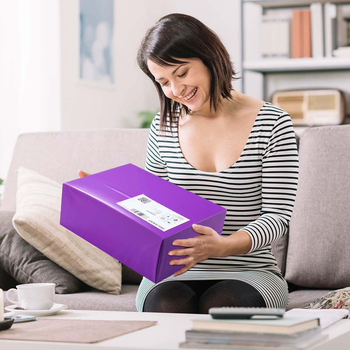 UCGOU Poly Mailers 24x24 Inch Purple 100 Pack Extra Large Shipping Bags Strong Thick Mailing Envelopes Self Seal Adhesive Waterproof and Tear Proof Boutique Postal for Clothing Quilt and More