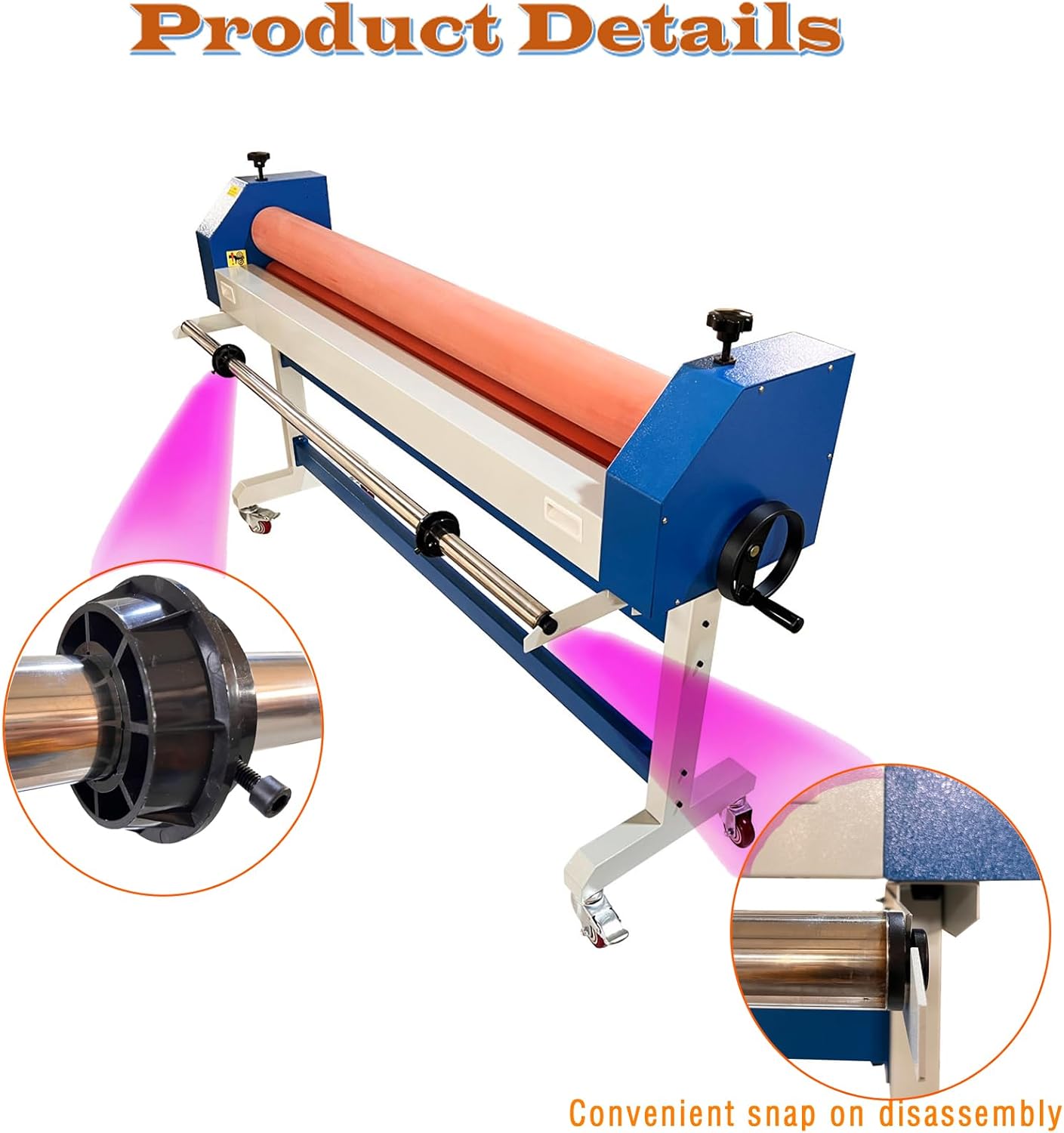 51" Manual Cold Laminating Machine Cold Laminator with Single Sided Cold Laminating Function for Commercial Professional Use