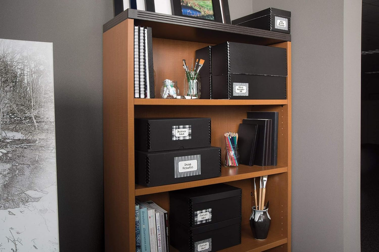 Gaylord Archival Black Flip-Top Document Storage Box - 5W x 15 1/4L x 10 1/4" H