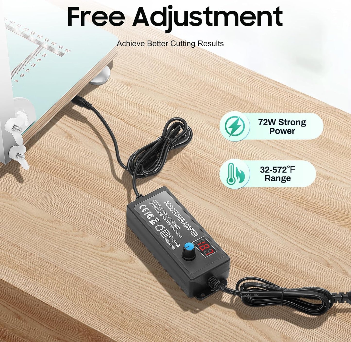 Tabletop Hot Wire Foam Cutter - 72W Portable & Lightweight Machine for Cutting Styrofoam, Foam Sponge & More | Precise Forming & Sculpting Tool