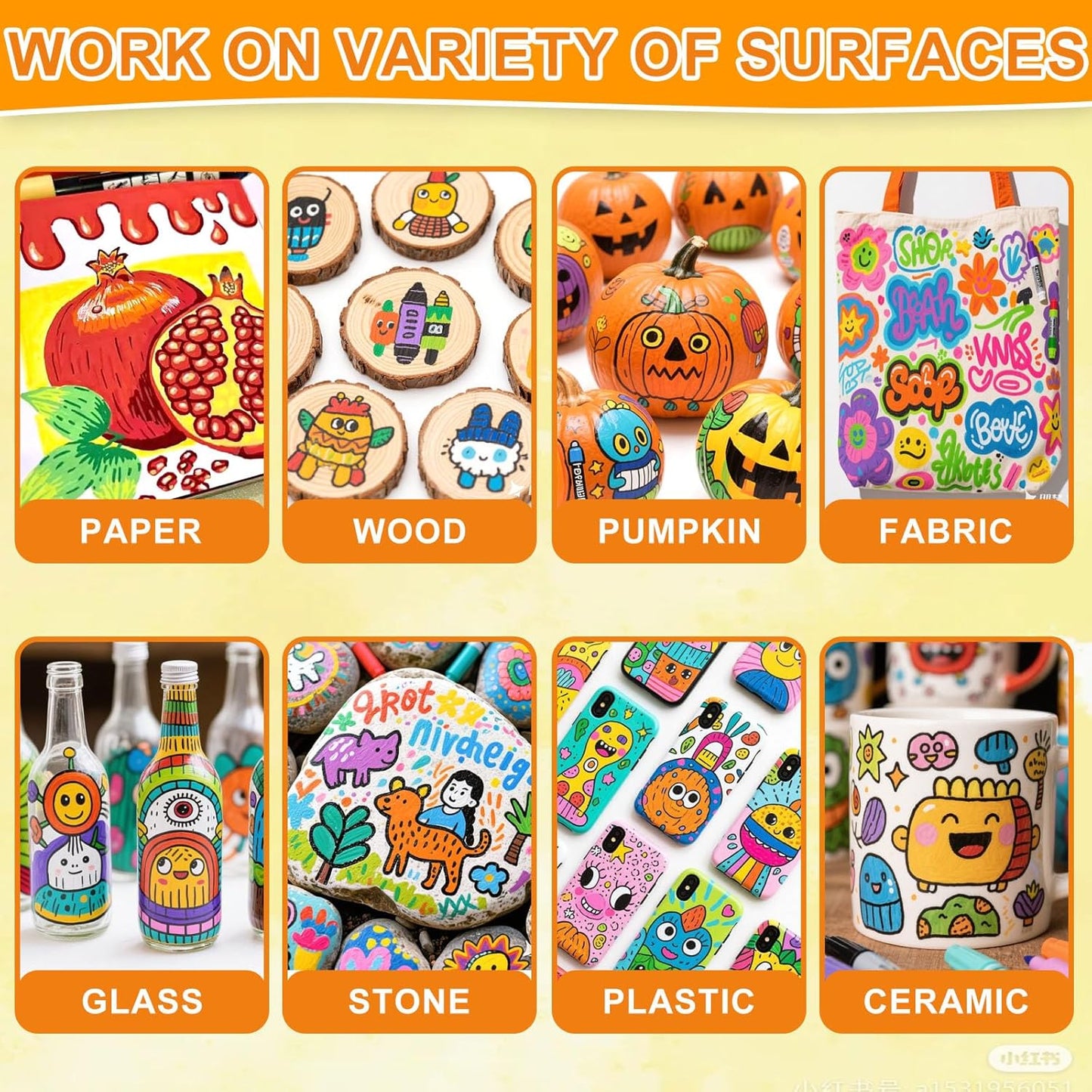 84 Colors Dual Tip Acrylic Paint Pens, 0.5-5MM Brush Tip & 1 MM Fine Tip Acrylic Paint Markers for Stone, Glass, Canvas, Rocks, Wood & More β Vibrant paint Markers and PAINT PENS for Crafting & DIY