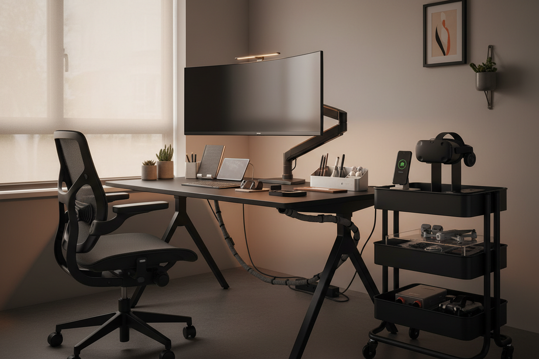 Organizing a High-Performance Workspace: How Carts & Stands, Desk Accessories & Workspace Organizers, and Cord Management Improve Efficiency