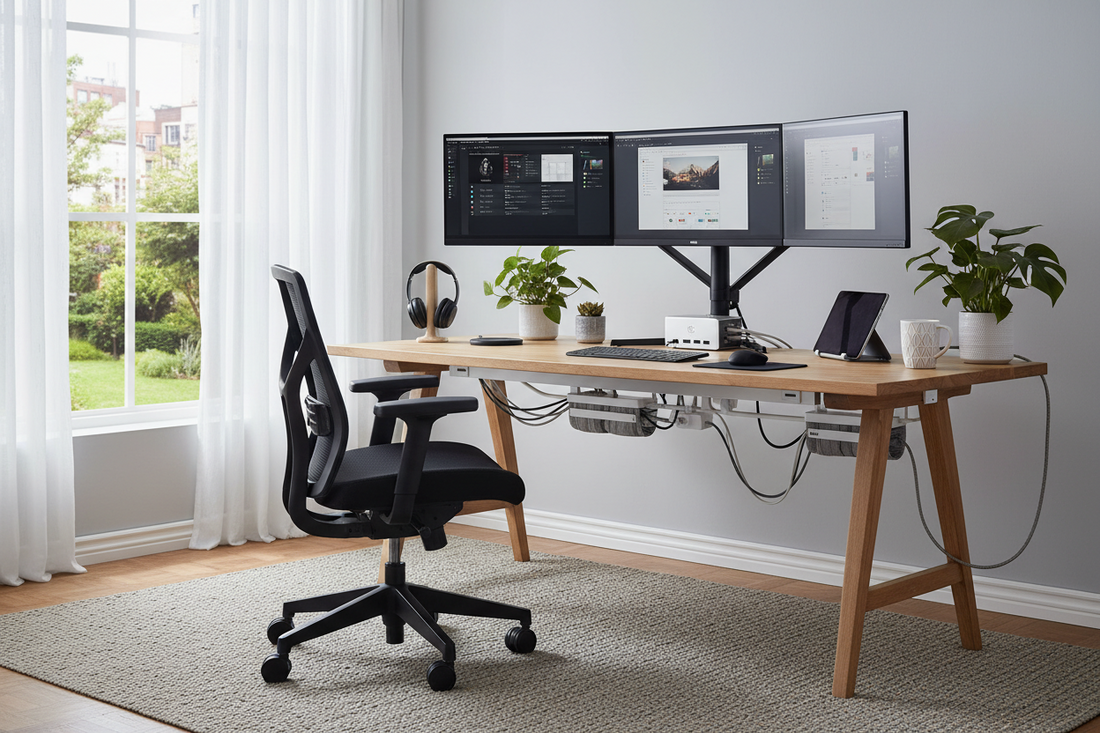 The Ultimate Home Office Setup: Choosing the Right Desks & Workstations, Cord Management Solutions, and USB Hubs for Maximum Productivity