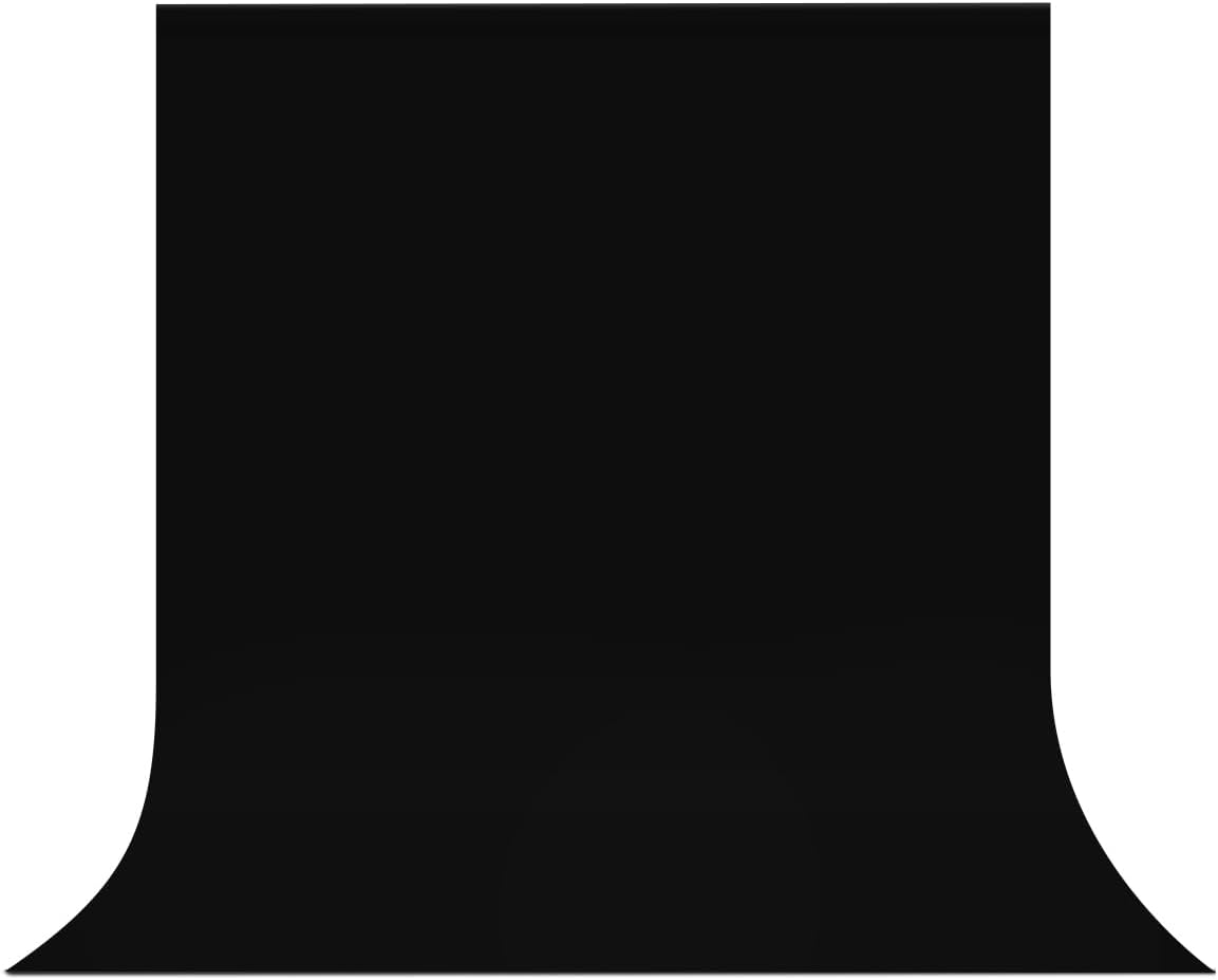 Black Backdrop Background,10 X 13 FT Large Photography Backdrop Photo Background Screen for Photography Photo Booth Backdrops for Photoshoot Background Screen Parties Curtain