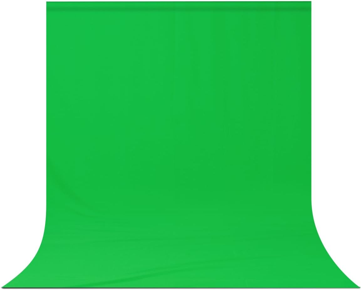 Green Screen Backdrop Background,10 X 13 FT Large Photography Backdrop Photo Background Screen for Streaming Zoom Photo Muslin Green Curtain Video Recording Greenscreen Picture Photoshoot