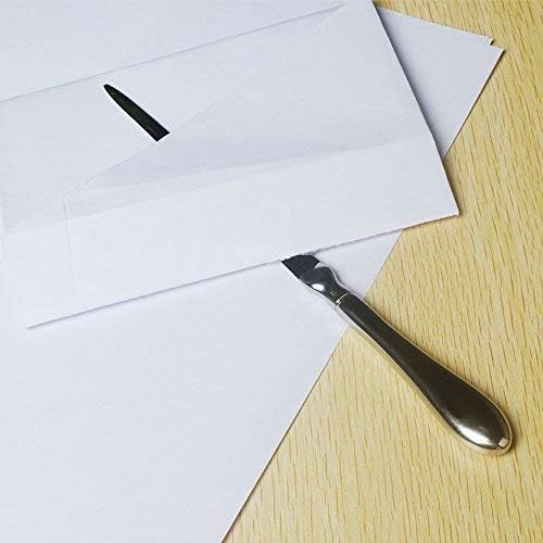 2 Pack Letter Opener, Envelope Open Slitter Metal Letter Opening Knife Silvery Hand Envelope Slitter for Home Office Supplies (9 Inch)