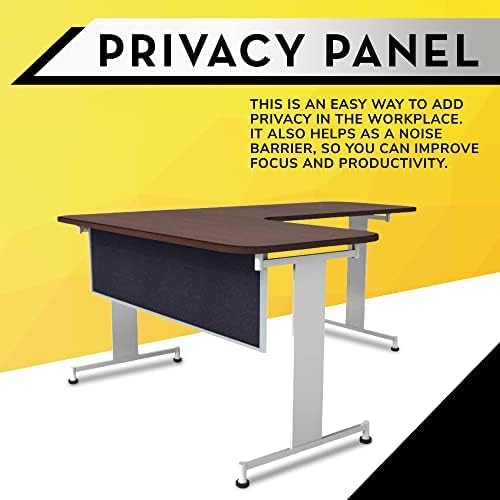 OBEX Acoustic Table Mounted Modesty Desk Privacy & Sound Absorbing Panel for Office Cubicles, 12" x 48", Slate