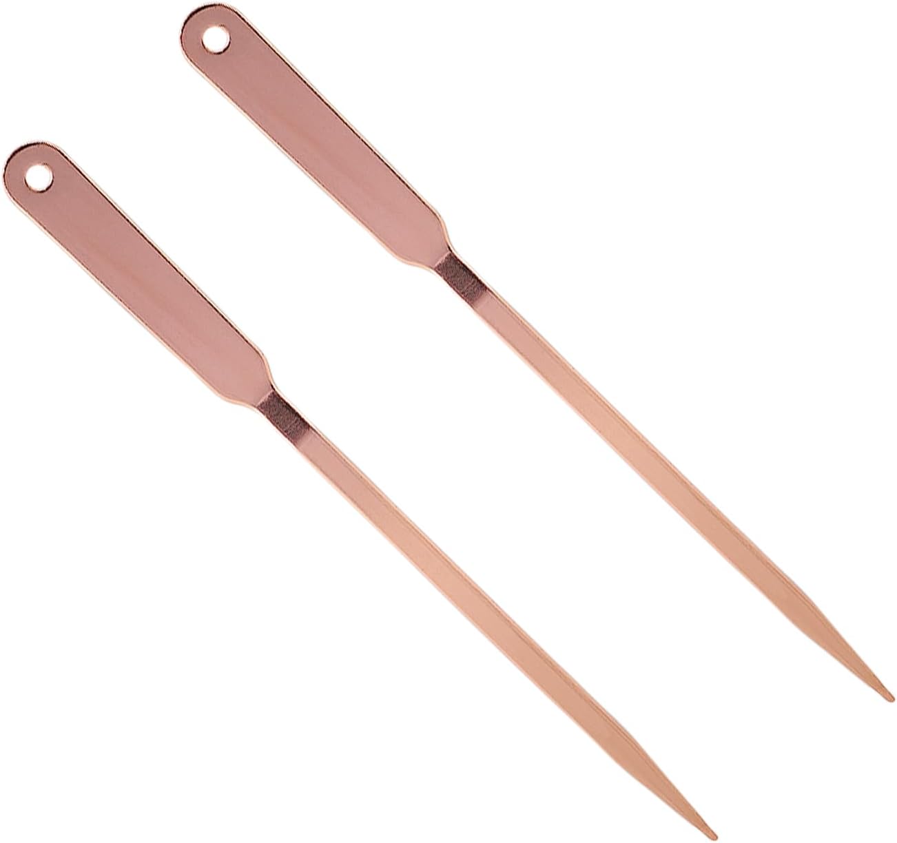 2pcs Letter Opener Knife, Stainless Steel Envelope Slitter Mail Opener Tool Lightweight Package Wrapping Paper Cutter for Office School Postal (Rose Gold)