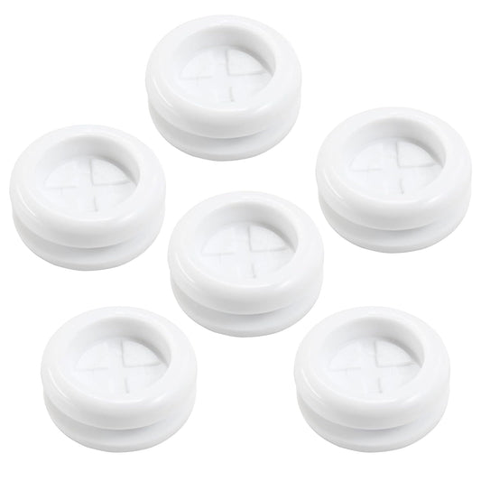 24 Pack Rubber Grommets 1/2" Inside Diameter 5/8" Drill Hole, Firewall Plug Grommet Rubber Grommets Wire Protection, Double Sided Round (White)