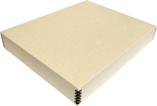 Lineco Museum Archival Storage Box, 17.75x22.75x3 in. Drop Front Design. Acid-Free with Metal Edge. Organize Photos, Pictures, Prints, Documents, Crafts, DIY. Tan, 1 Pack