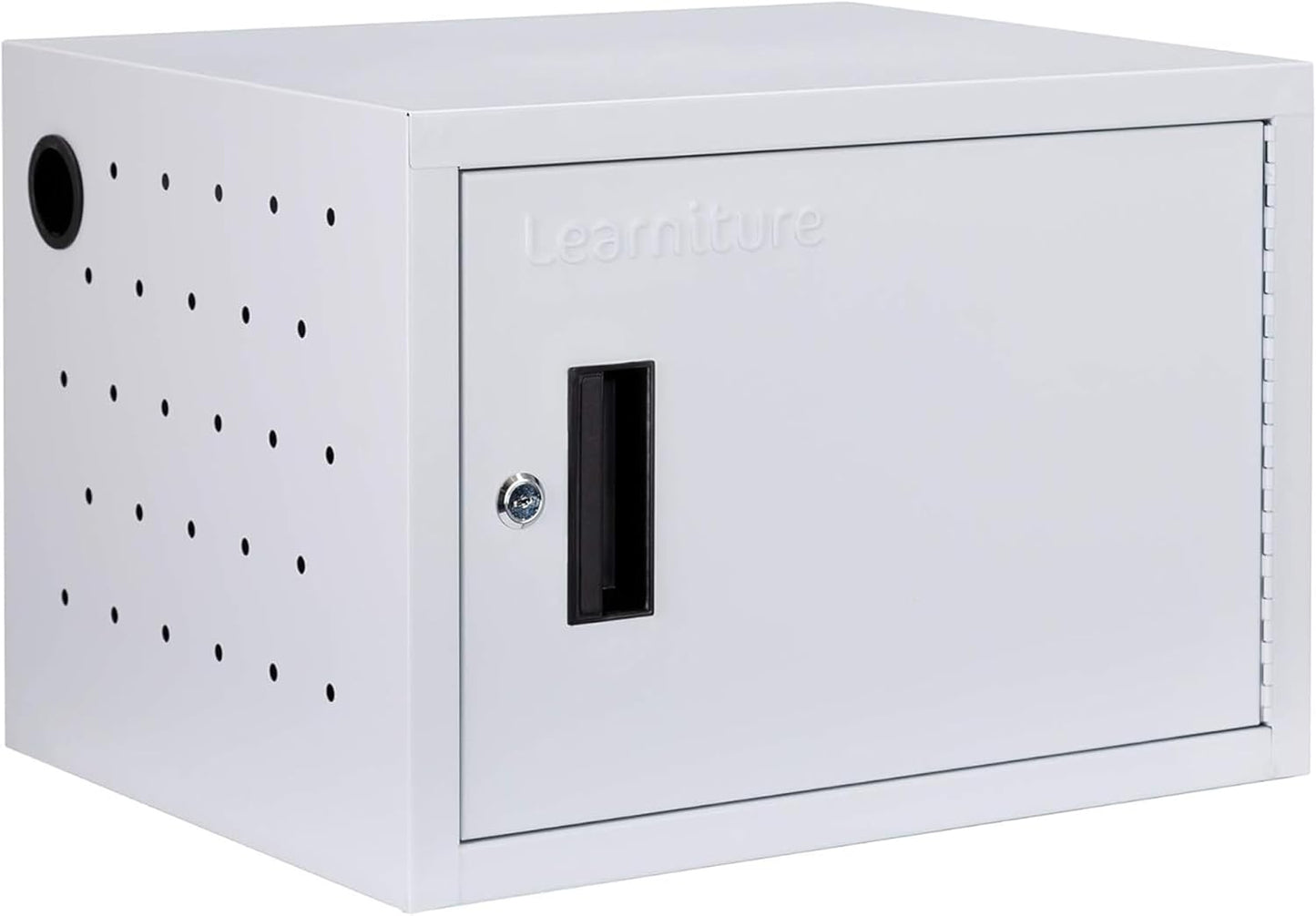 Learniture Structure Series 12-Device Charging Station for Laptops and Tablets, Wall-Mount Lockable Charging Cabinet for 12 Tablets/Chromebooks, Gray