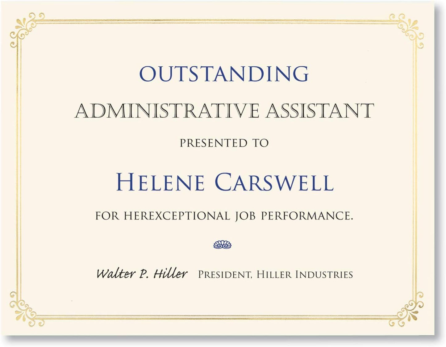 PaperDirect Gold Foil on Cream Simple Border Specialty Certificates, 8½ x 11, 50 Count, Certificates And Awards Paper, For School, Work, Diplomas & Award Certificates