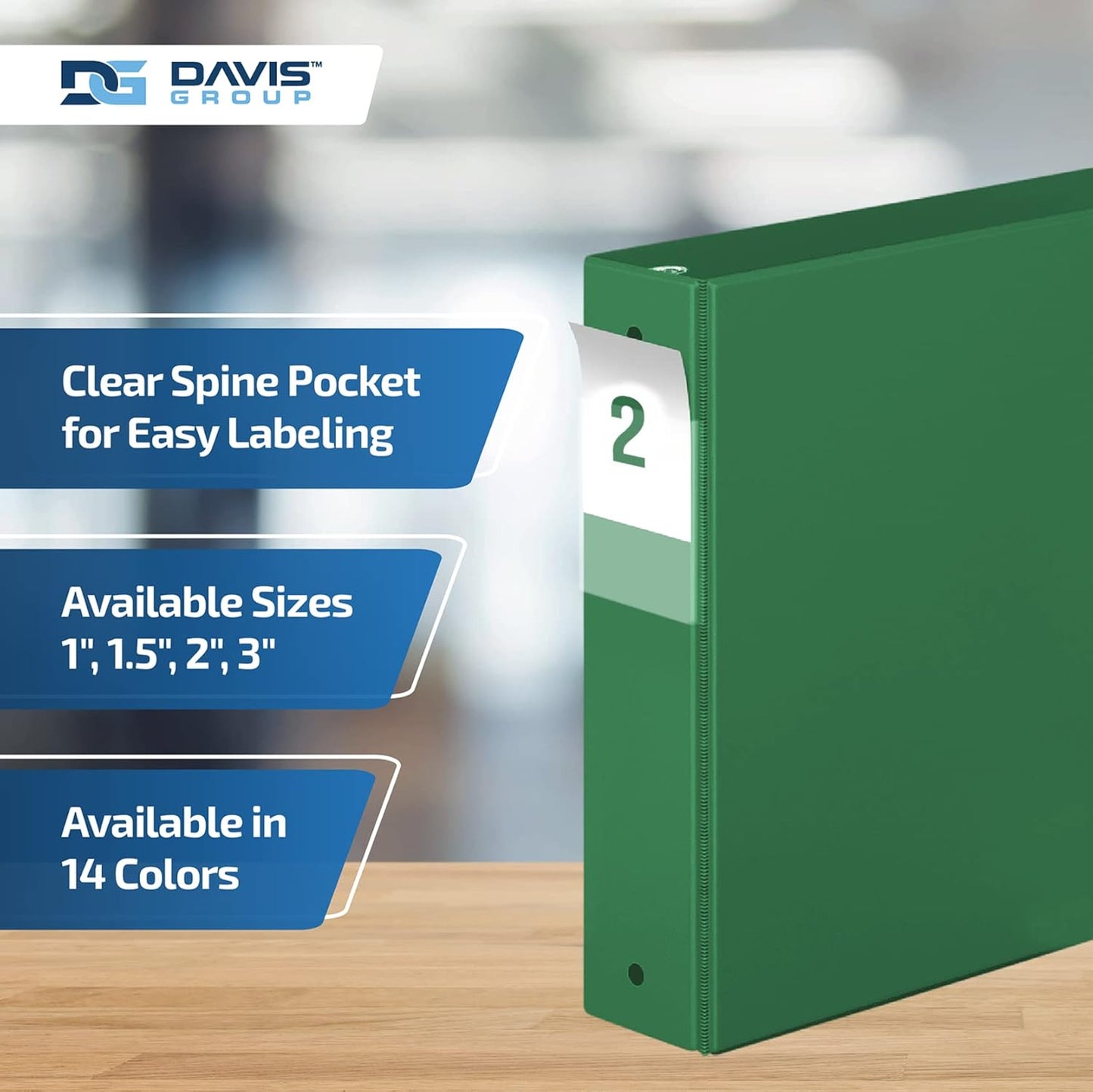 Premium Economy 6-Pack 3-Ring Binders for School or Office, Round-Ring Binders, 2 Inch, Green