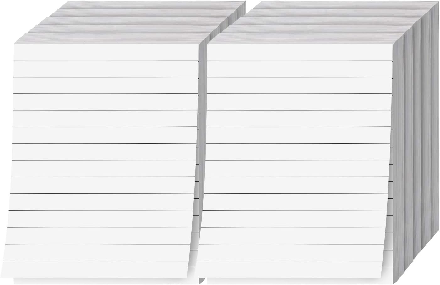 Memo Pads, White, With Black Lines – Lined Paper Notepads, Scratch / Writing Pad for Planning, To-Do Lists, Appointments, Reminders, Home, Office – 50 Sheets Per Pad, 10 Pads per Pack – 4.25" x 5.5"