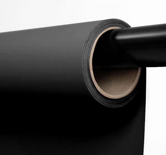 Kate Seamless Paper Backdrop Black Seamless Backdrop Paper Rolls (106.8''x32.8' Jet)