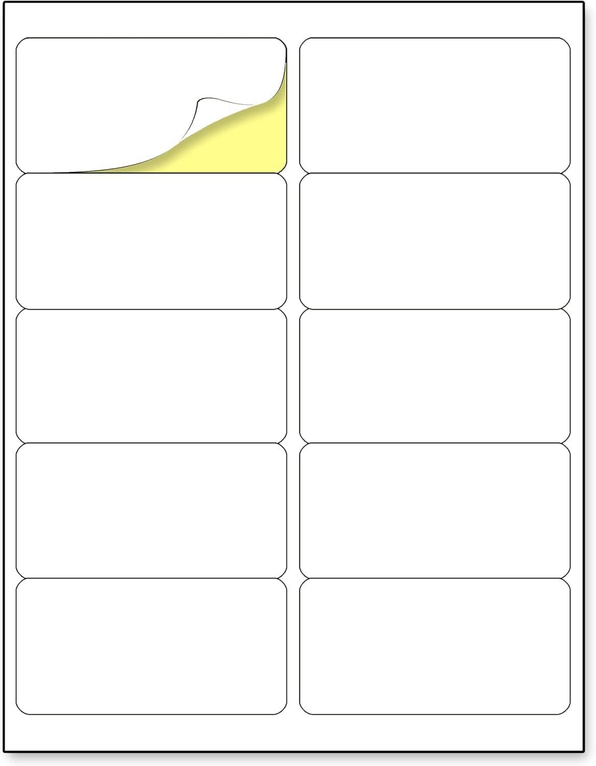 (2" x 4") 200 Sheets, Printable White Sticker Labels, Laser/Inkjet Printing - Matte, 10 per Page