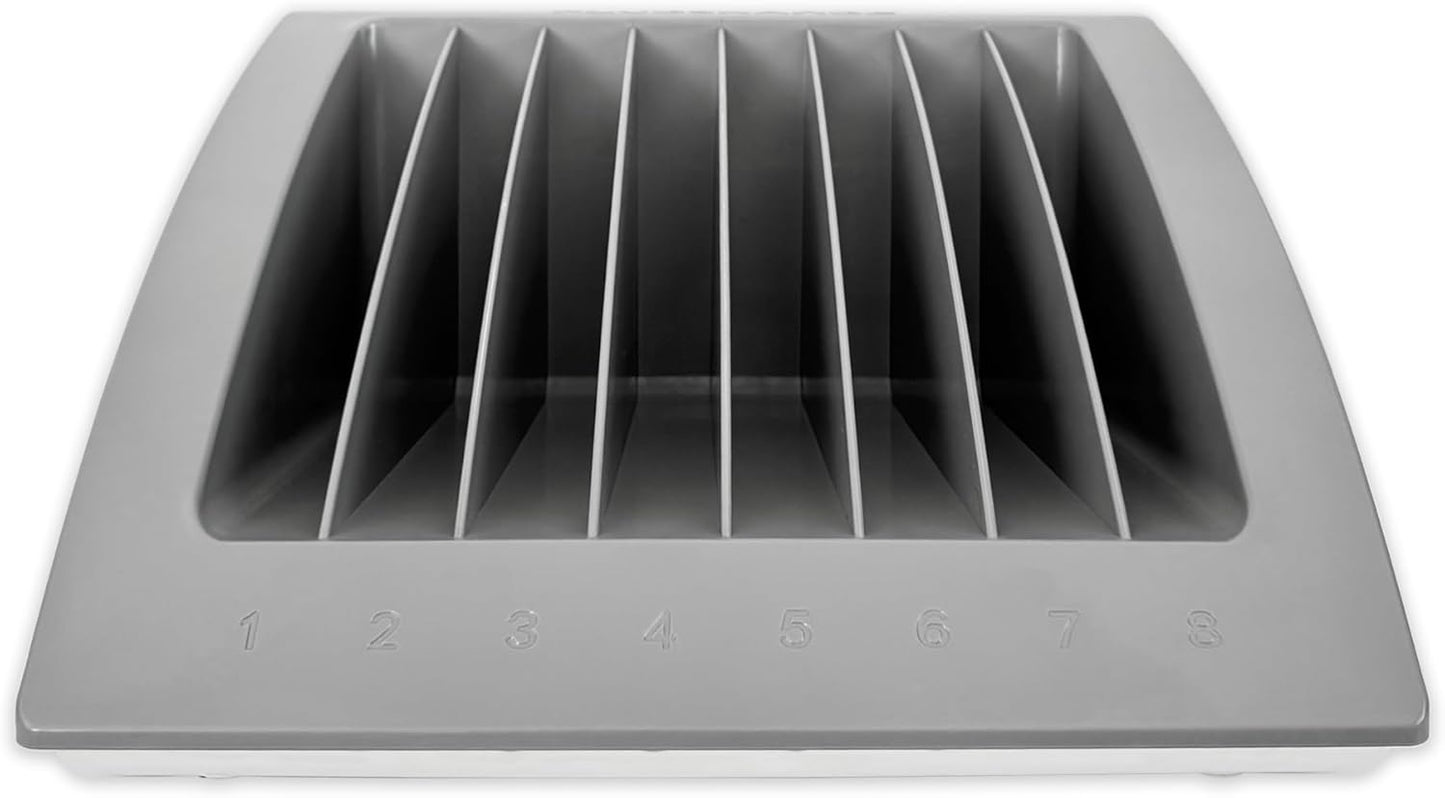 8-Device Laptop & Tablet Charging Station – Classroom & Office Organizer with Circuit Breaker & Cable Management – Fits Laptops, Chromebooks & Tablets Up to 15.6'' & 1.375'' Thick