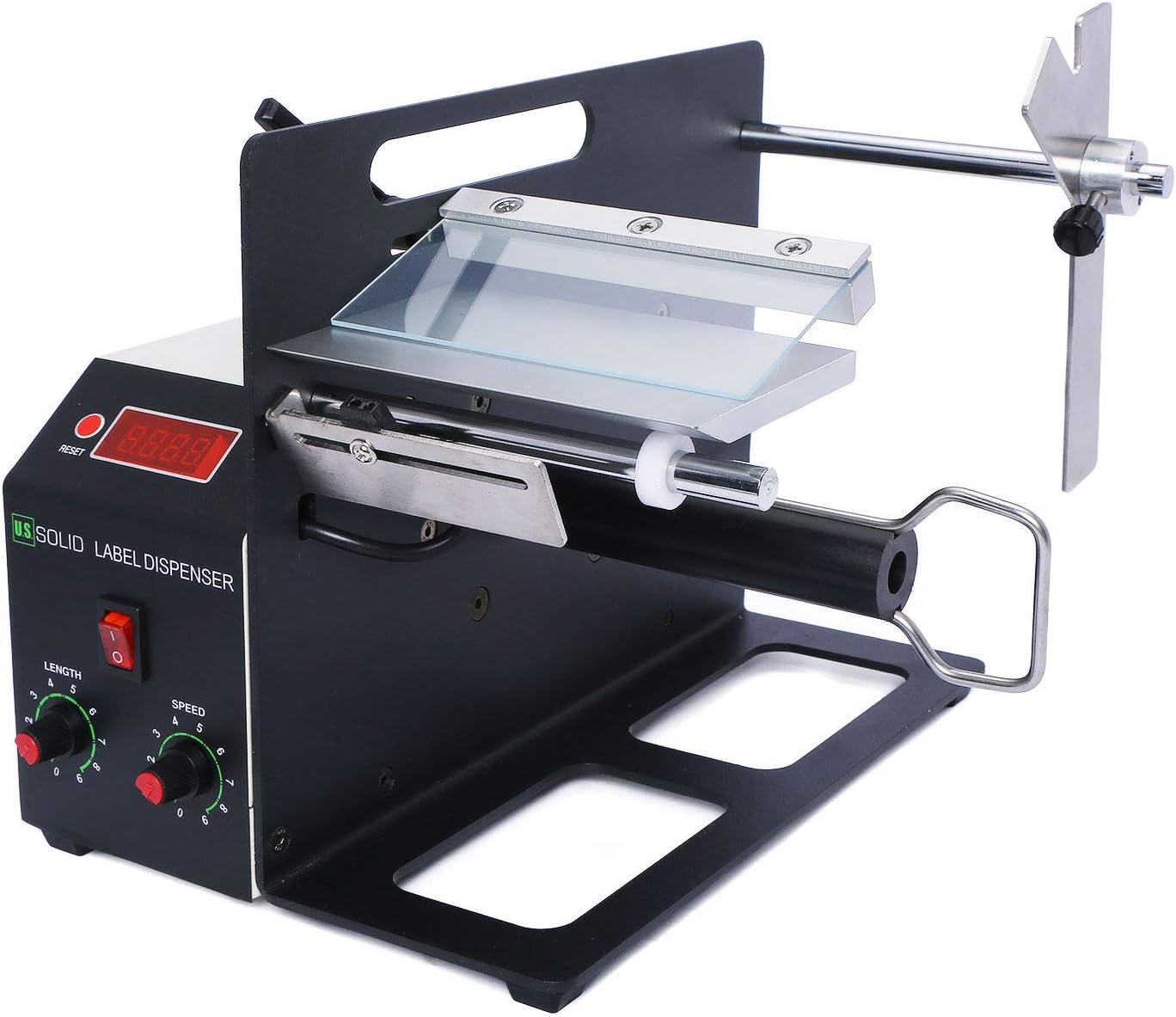 U.S. Solid Automatic Label Dispenser - Industrial Label Machine - Label Dispensing Machine for Printed, Translucent and Opaque Labels - Table Top Label Dispenser (120 MM Width)