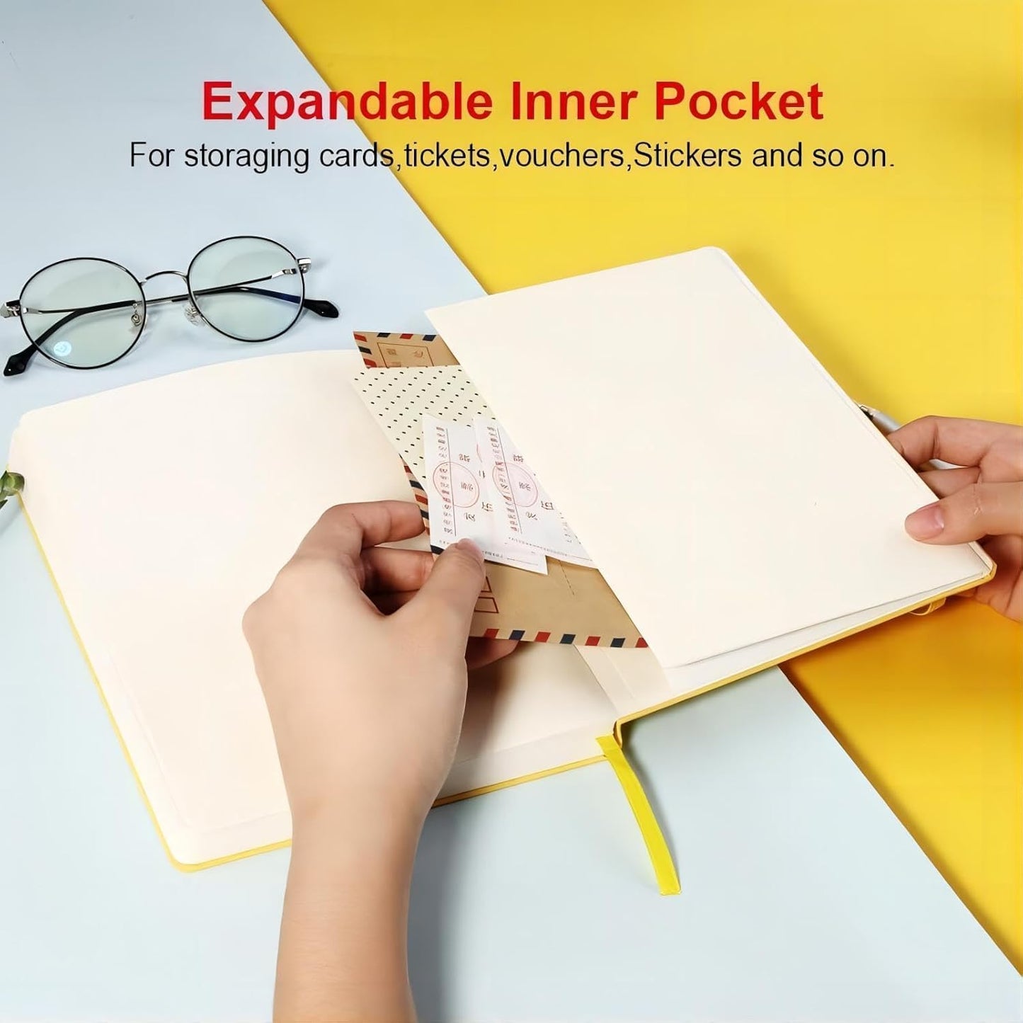 POPRUN A5 Lined Journal Notebooks, Leather Hardcover Thick Notebook for Writing, Business Work, Travel, School, College, Christmas, 5.5 x 8.3 inch, 240 Pages Classic Ruled Journals Notepad, Purple