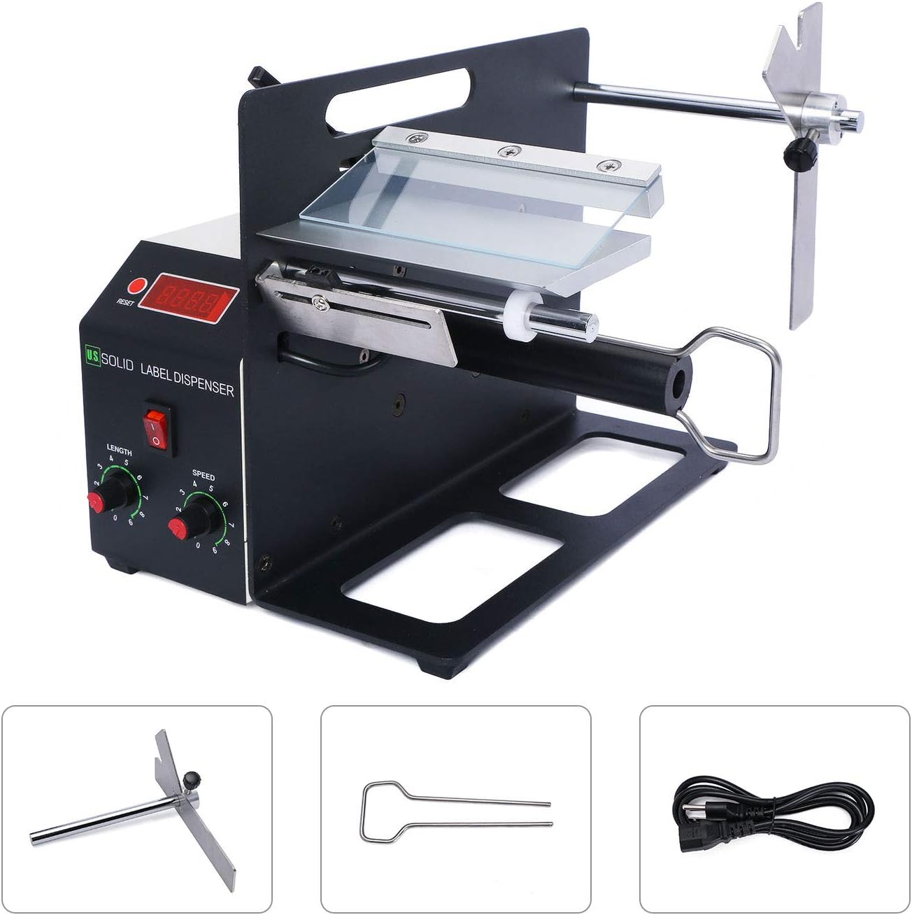 U.S. Solid Automatic Label Dispenser - Dispensing Machine for Translucent and Opaque Labels - Max Width 160MM