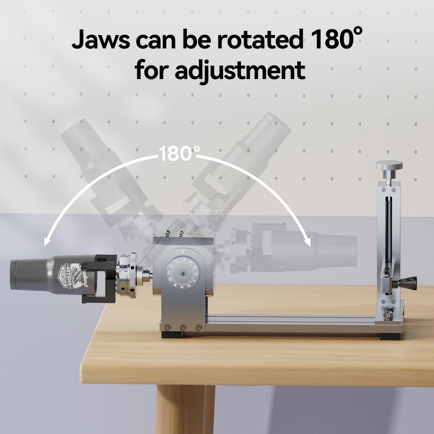 Longer Rotary Extension for Nano Series， Ray5 Series， B1 Series, Other Frame Engraving Machines (Must with 12 Pcs Riser), Y-axis Rotary Roller for Engraving Cylindrical Objects, Wine Glass, Tumbler