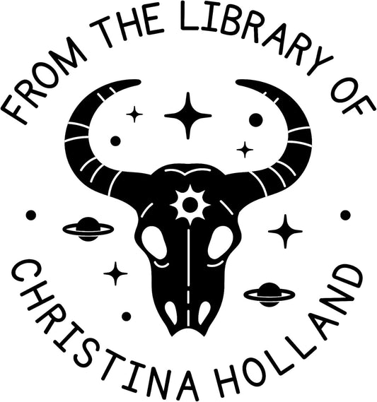 from The Library of Embossers & Stamps for Fantasy Book Readers | Custom Embosser | Custom Stamp | Ex Libris | Elevate Your Fantasy Collection of Stories and Novels (Design 4, Self-Inking Stamp)