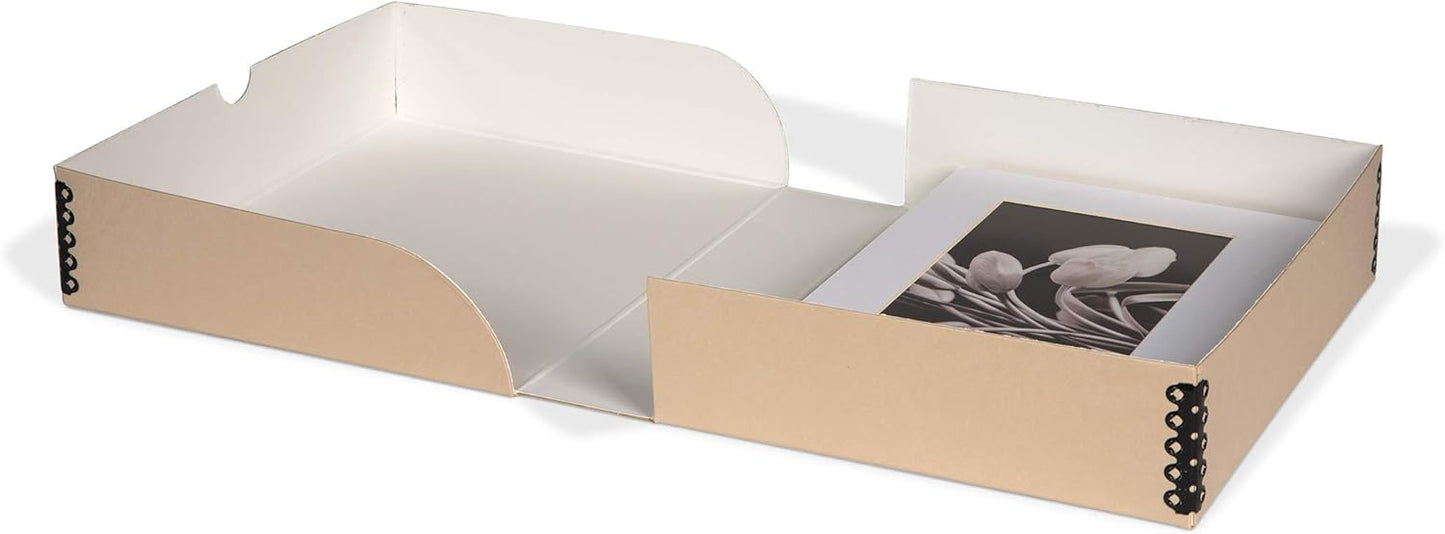 Gaylord Archival Tan Clamshell Preservation Box - 10 1/4W x 15 1/4L x 3" H