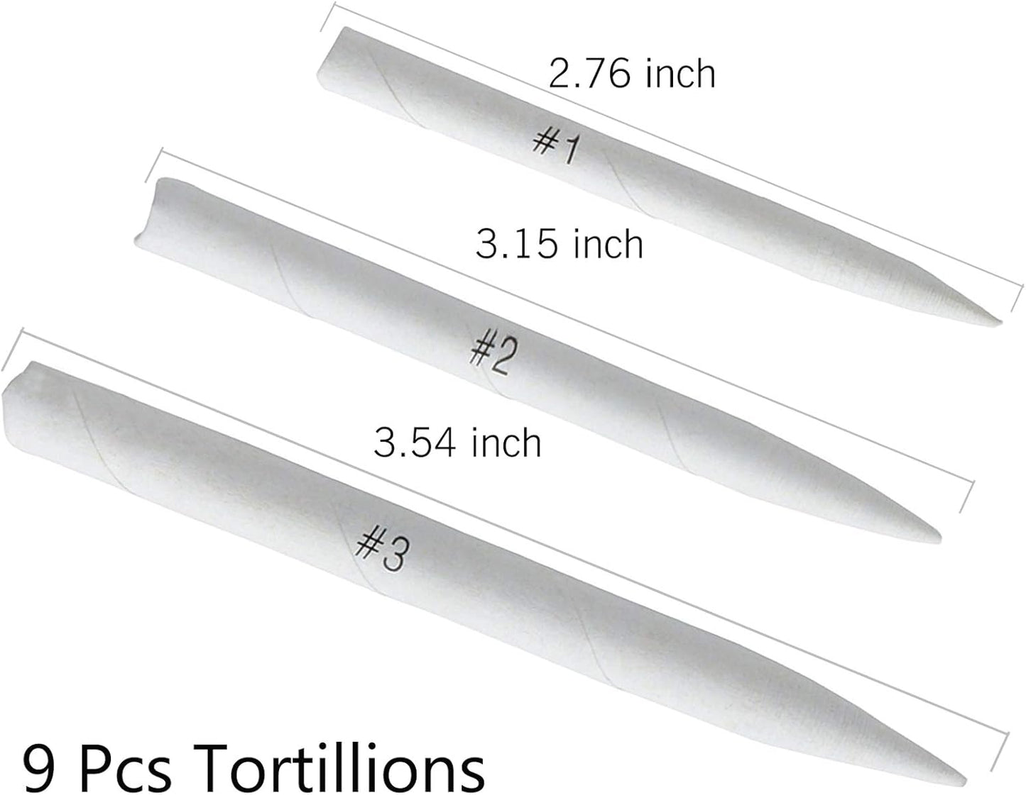 21 Pcs Blending Stumps and Tortillions Set with Sketch Sandpaper Pencil Sharpener Pointer and Pencil Extension Tool Drawing Art Kneaded Eraser for Student Sketch Drawing Set by VENCINK