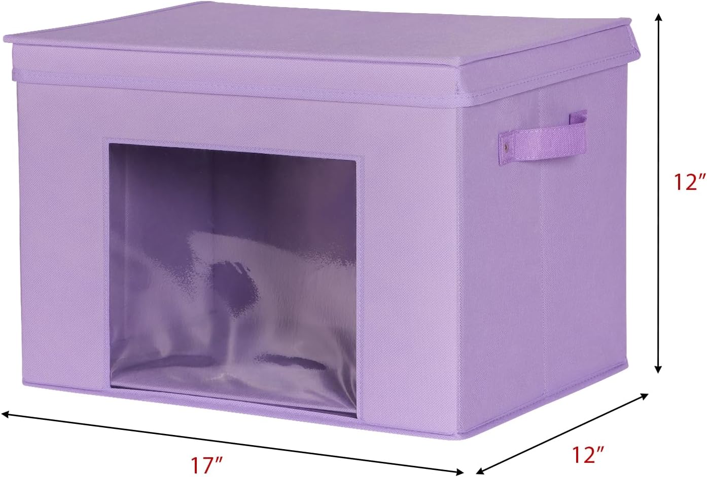 Univivi Foldable Fabric Storage Boxes Large Storage Bins with Lids [4-Pack] Collapsible Storage Cubes Organizer Containers Organization Baskets for Home, Bedroom, Closet (Purple, 17“ x 12” x 12")