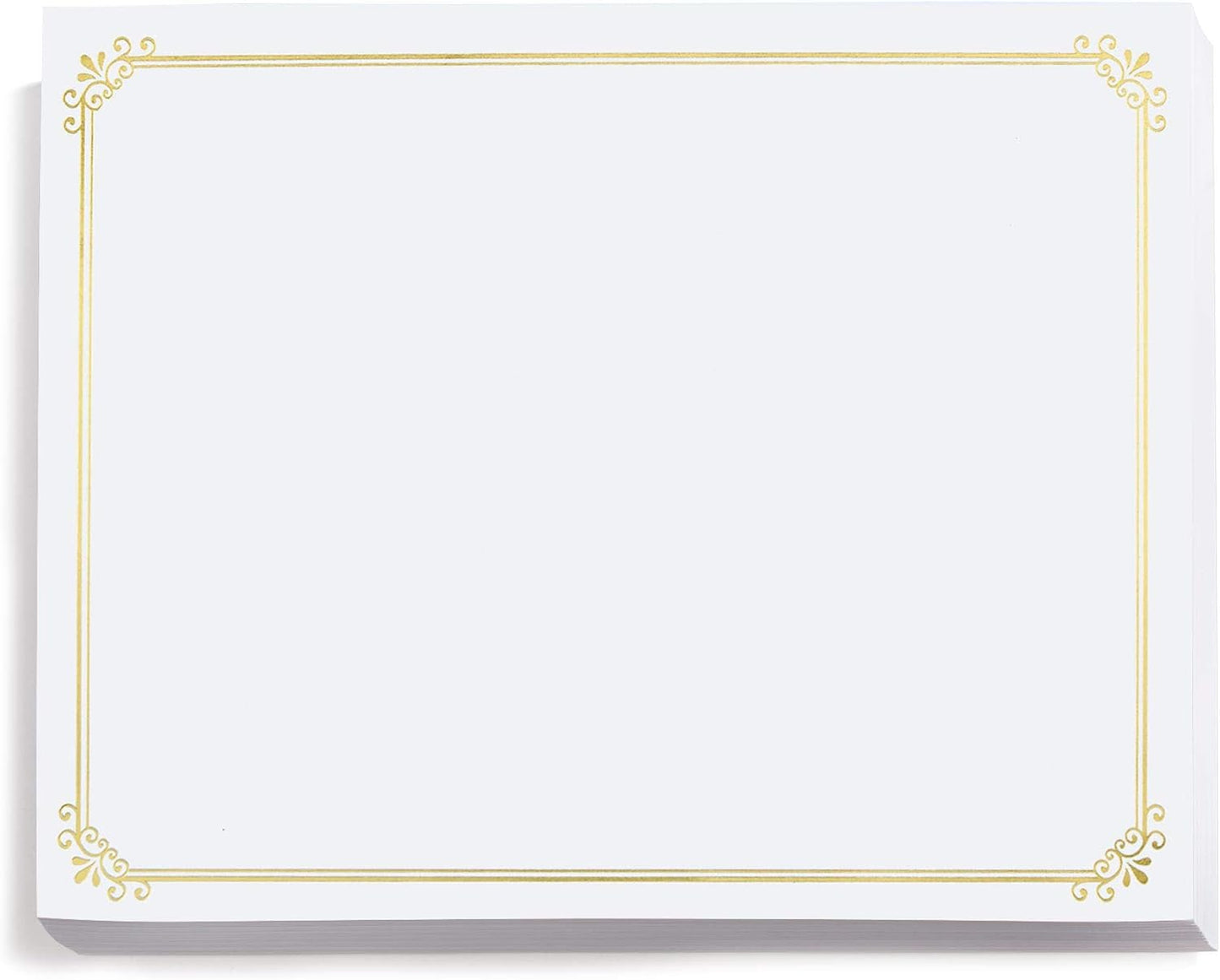 PaperDirect Gold Foil on White Simple Border Specialty Certificates, 8½ x 11, 50 Count, Certificates And Awards Paper, For School, Work, Diplomas & Award Certificates