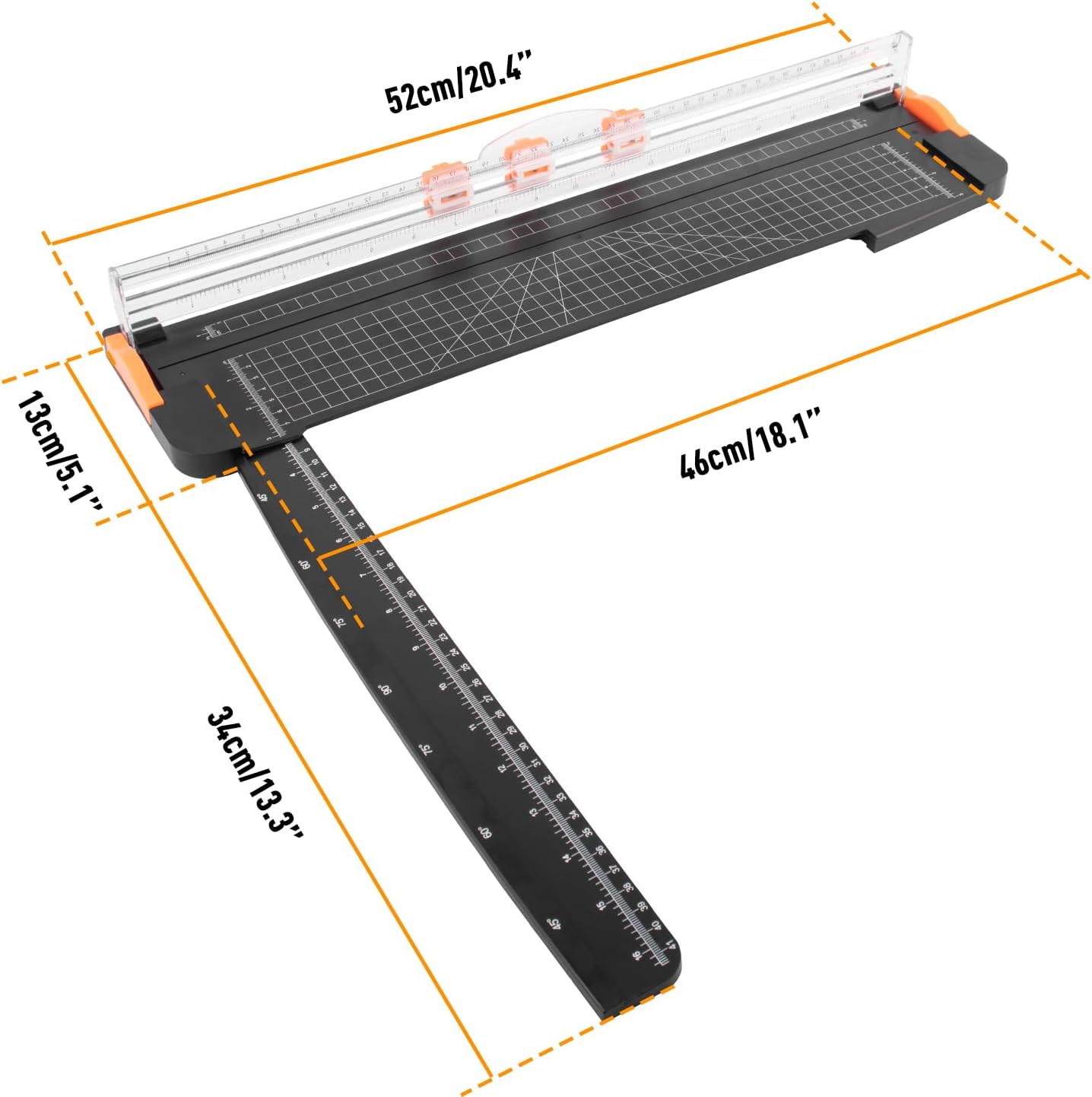 ZEQUAN Paper Cutter 18 inch, 18" Cut Length Large Paper Trimmer Slider for Craft Scrapbooking Cardstock, 3pcs Blade