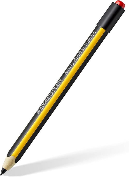 STAEDTLER Noris Jumbo Digital Stylus Pen: No Charging, EMR Palm Rejection, 4.096 Pressure Levels, Hexagonal Shape, Natural Writing and Drawing on Touchscreen Tablet, Laptop, Phone
