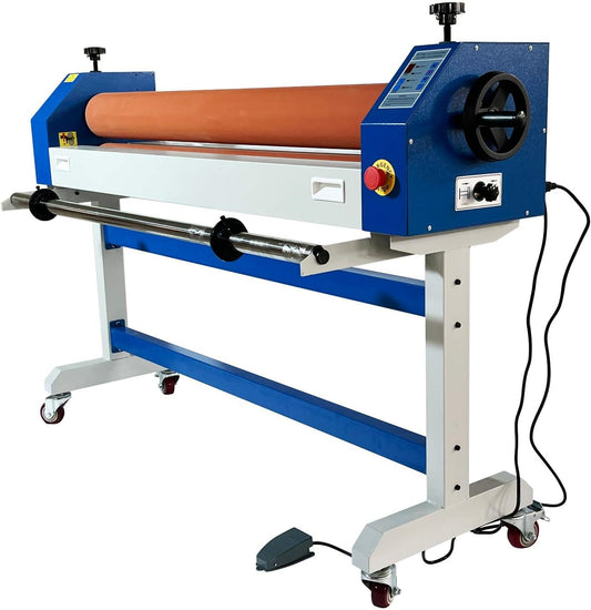 63" Cold Laminator Electric/Manual Laminating Machine Single Sided Cold Laminating Function for Commercial Professional Use 110V